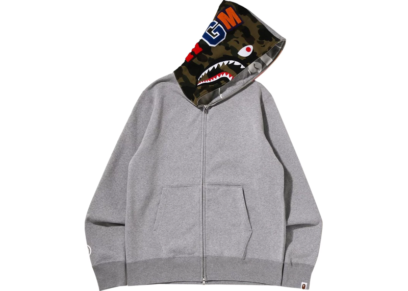 Bape Hoodie Camo Green Grey