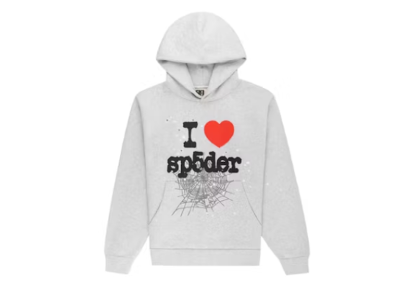 Sp5der Souvenir Hoodie Heather Grey